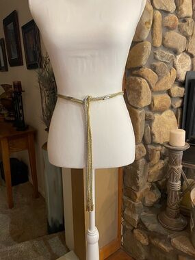 Gold & Silver Braided Rope Waist Chain Belt